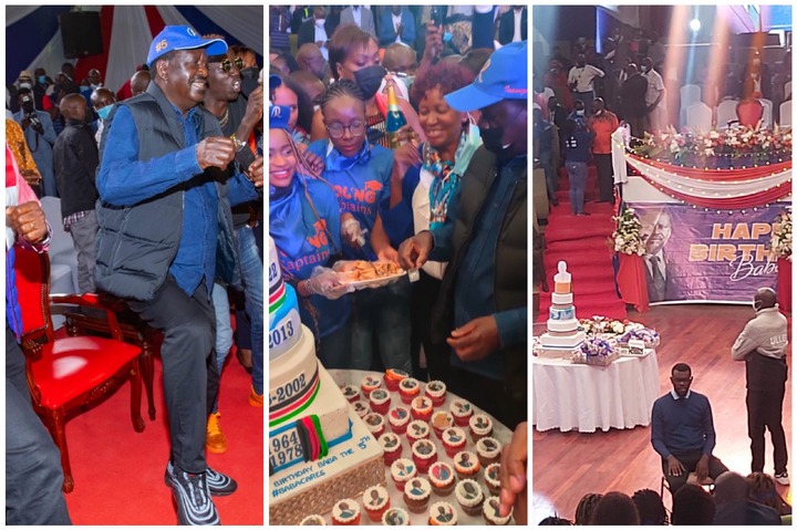 ODM boss, Raila Odinga, celebrates his 77th birthday at Bomas of Kenya