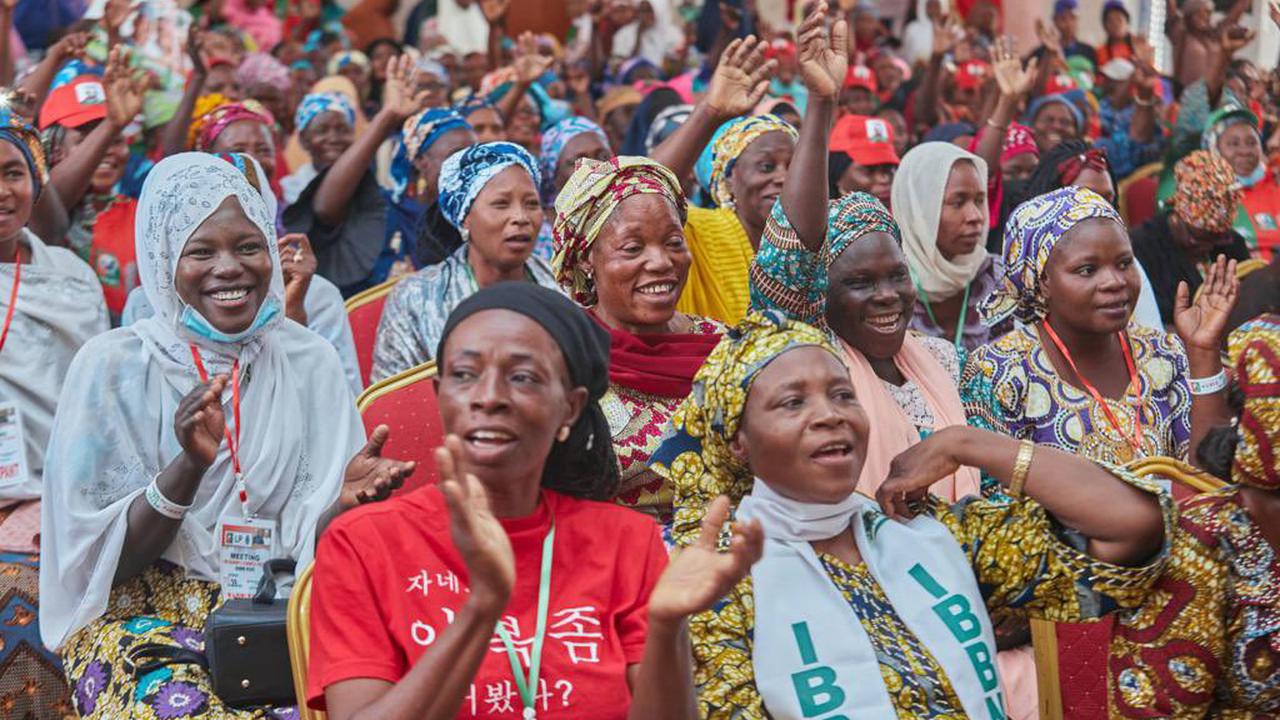 Pictures Of Women Listening To Peter Obi During A Town Hall Meeting In Maiduguri