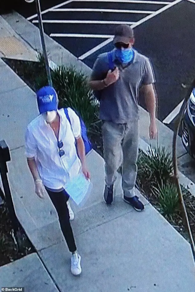 They were were captured on surveillance cameras arriving at the Sierra Bonita Community Apartments in West Hollywood in their SUV at about 11am